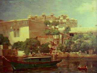 Raja Ravi Varma Udaipur Palace oil painting picture